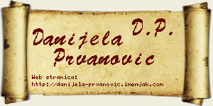 Danijela Prvanović vizit kartica